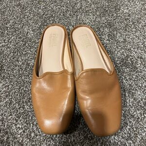 Farylrobin Tan Leather Flats